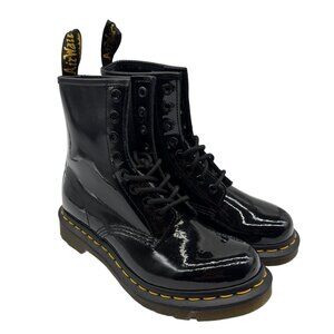Dr. Martens Womens 1460 Patent Leather Boots Size 6 Black